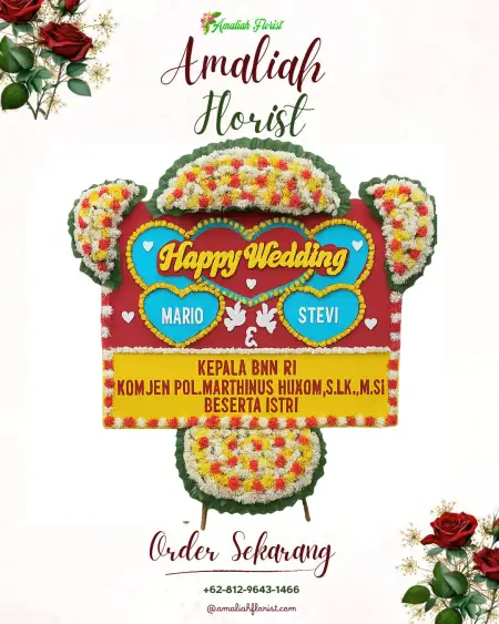 Papan Bunga Pernikahan Tegalgede